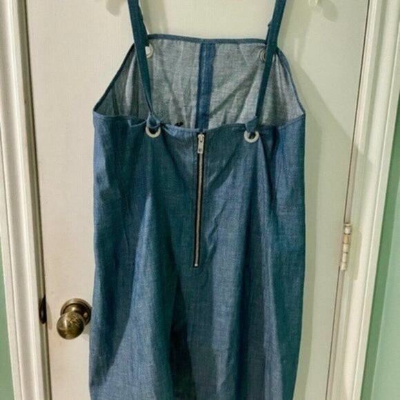 rag & bone Suffolk Chambray Mini Dress Blue 12 - Picture 10 of 11